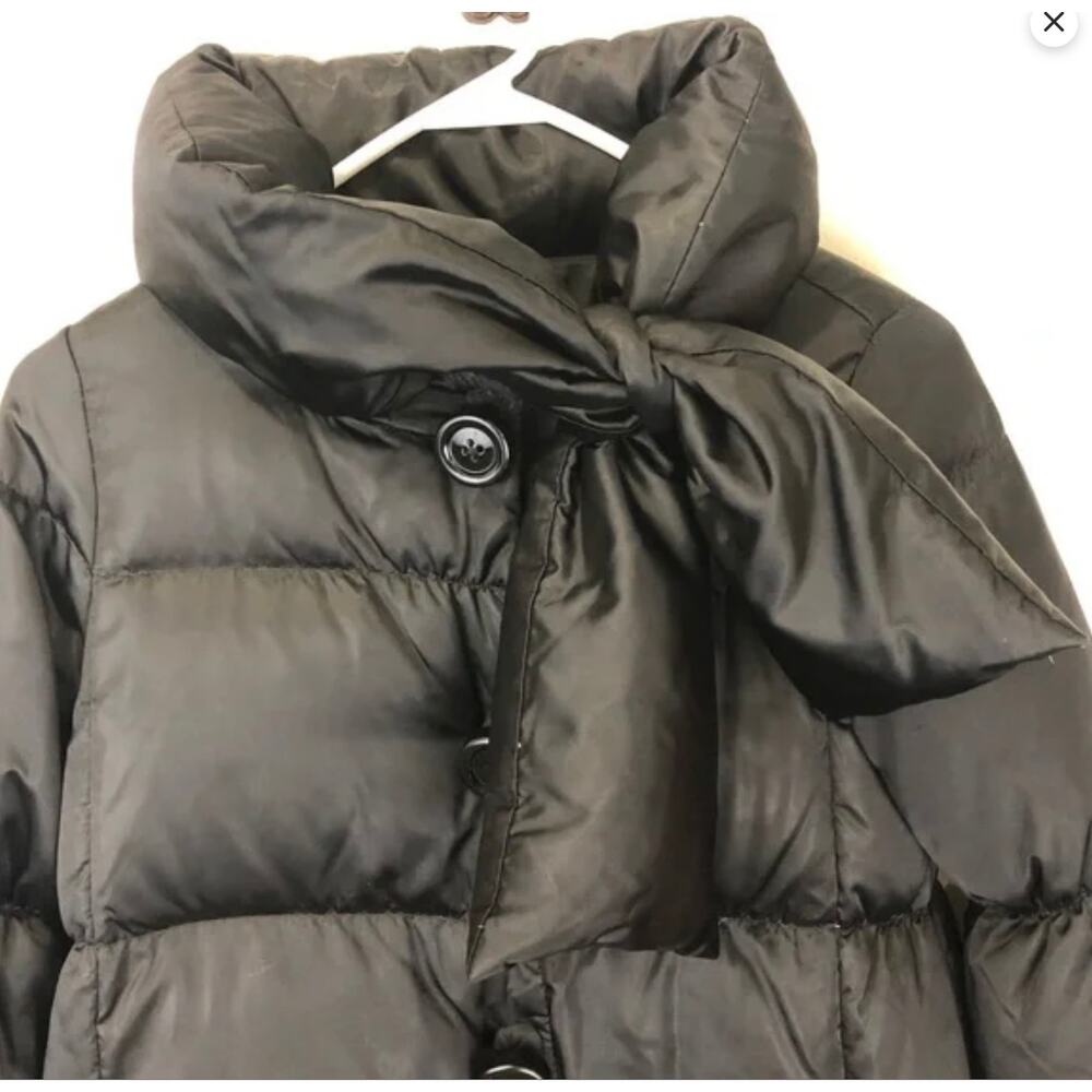 Exquisite Kate Spade Puffer DOWN Jacket Scart Coat Collar $599 Black Size Large - Picture 6 of 16